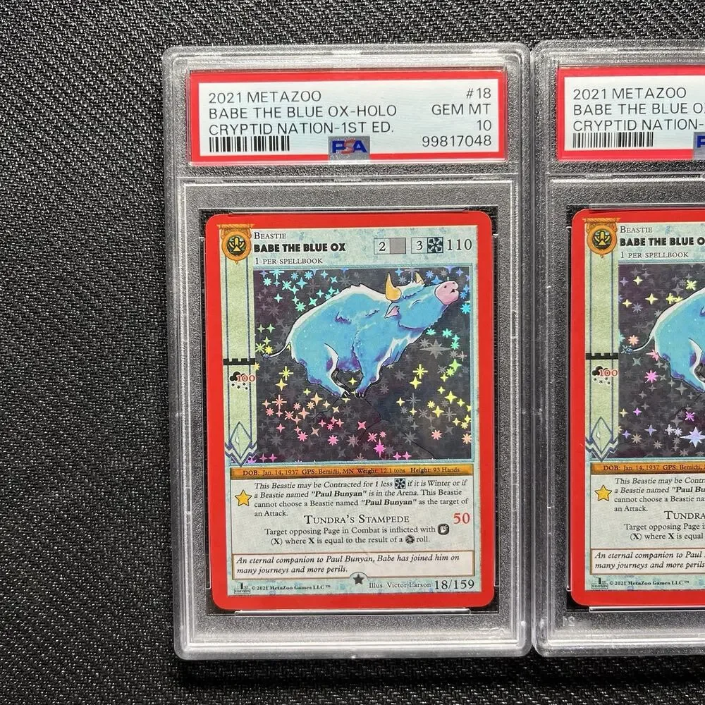 Metazoo Babe The Blue Ox PSA 10 Gem Mint + 9 Mint Lot Full Holo 1st Edition